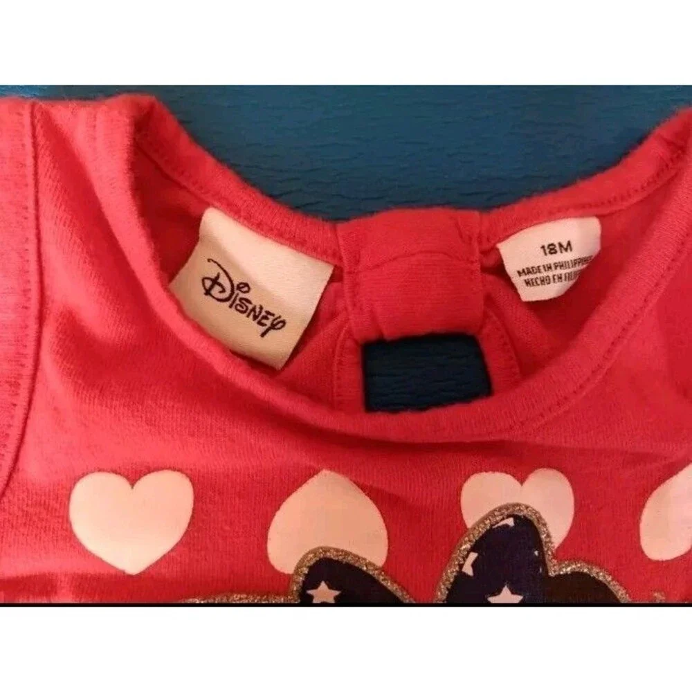 shirt 18 months Girls Disney Minnie Mouse Sleeveless tank red ruffle
